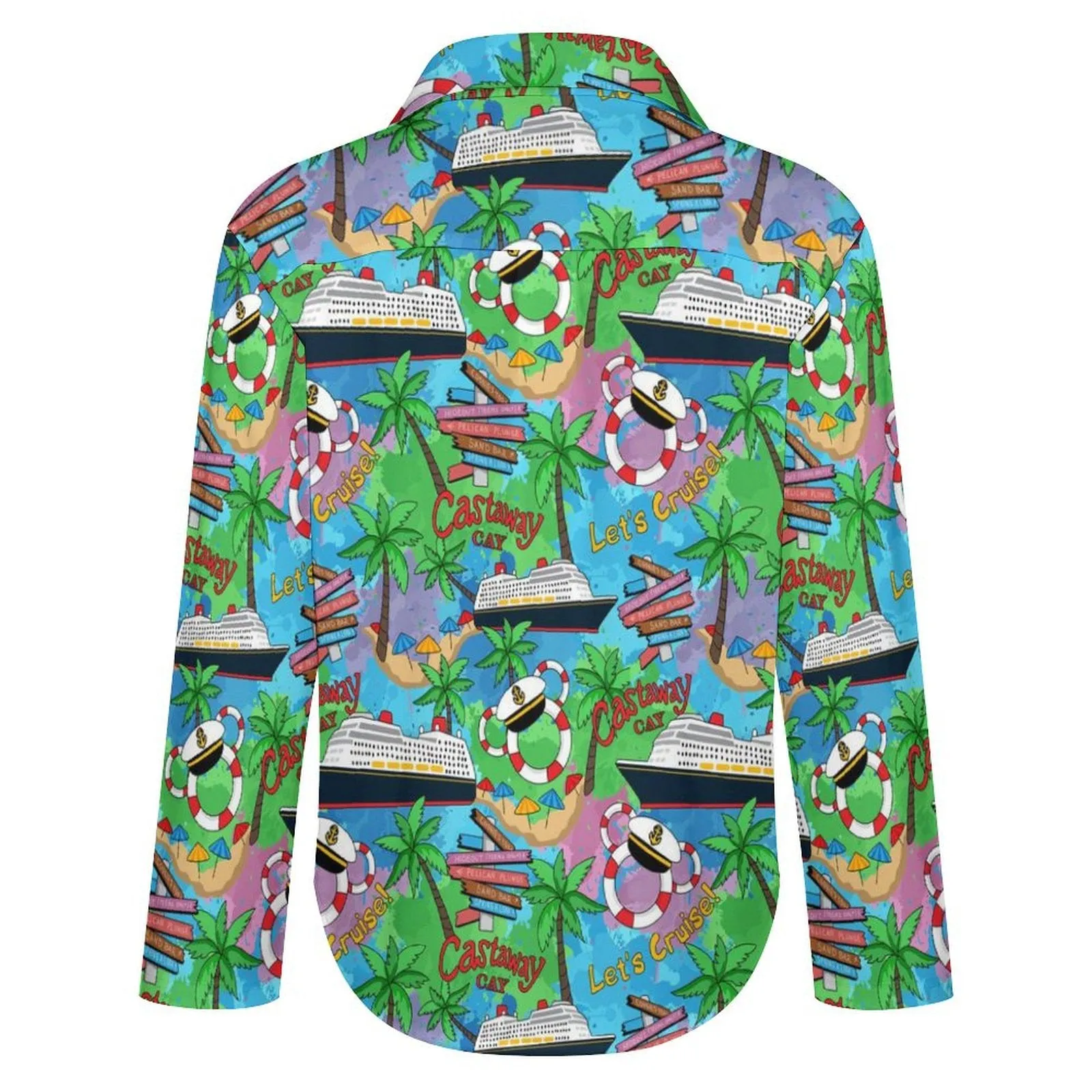 Let's Cruise Long Sleeve Button Up Blouse