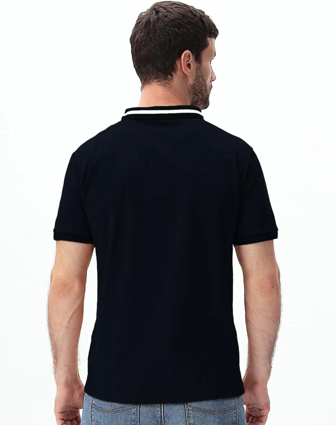 Mens Polo Shirts Short/Long Sleeve Casual Color Block Golf Polo T Shirt Stylish Contrast Collar Cotton Tops for Men